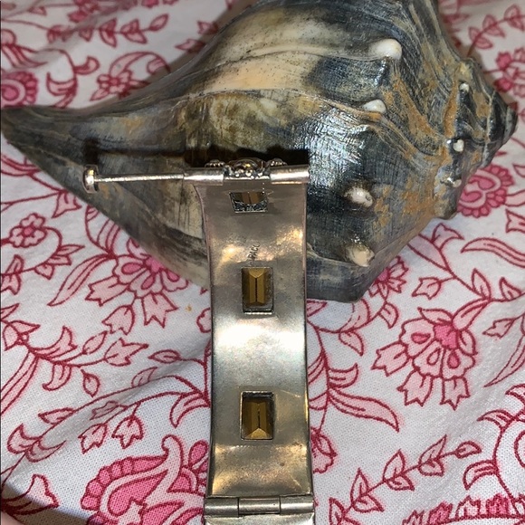 Vintage Alpaca silver rhinestone bracelet - Picture 5 of 6